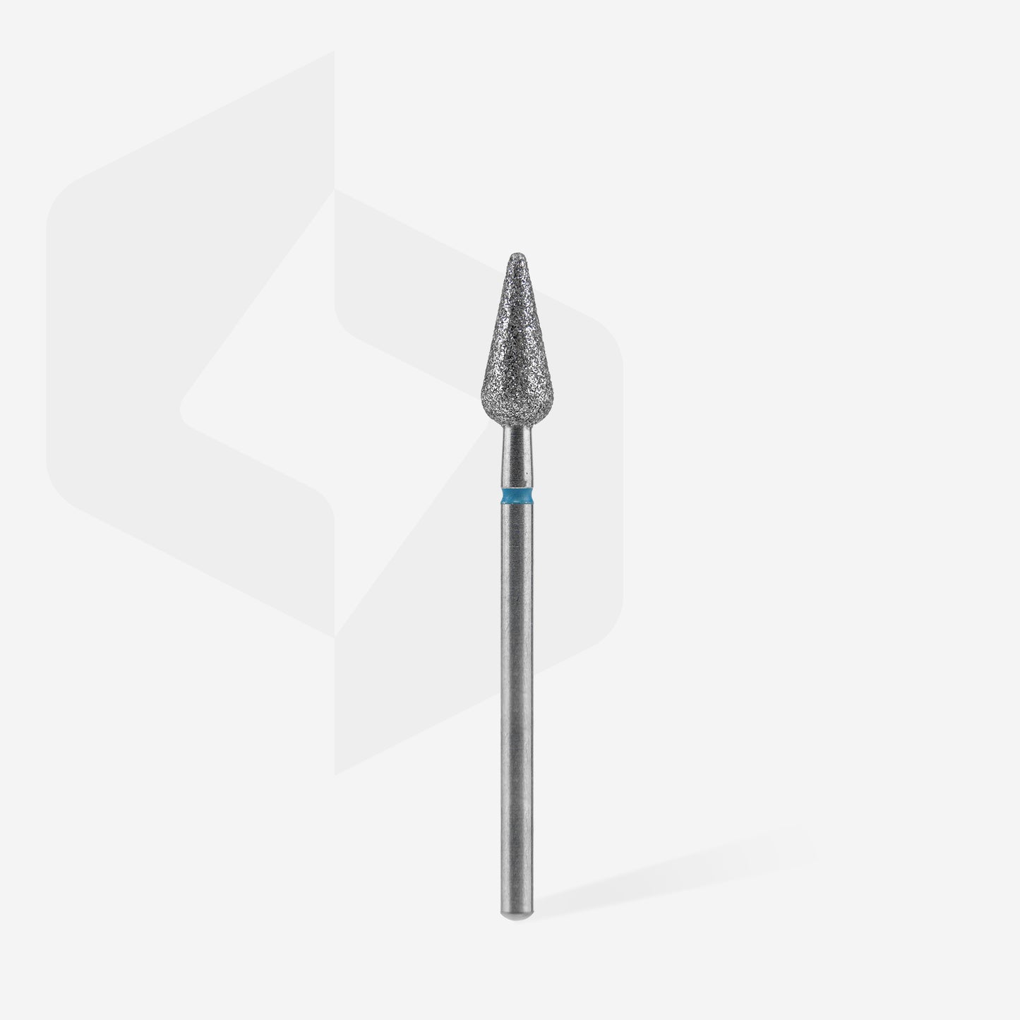 Diamond nail drill bit DUO pointed pear blue-green EXPERT diameter 5 mm / working part 12 mm