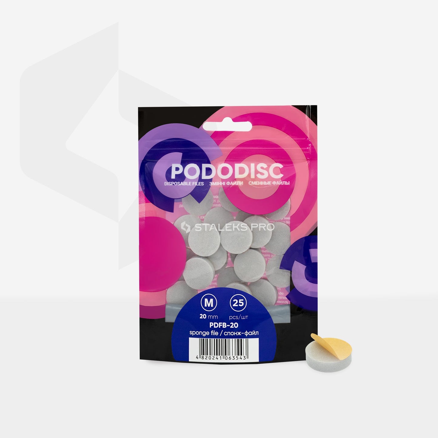 Disposable files-sponges for pedicure disc PODODISC L EXPERT  (25 pcs)