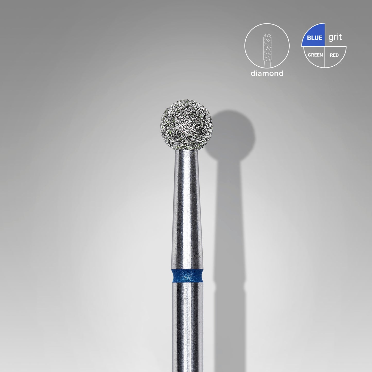 Diamond nail drill bit ball blue EXPERT head diameter 5 mm